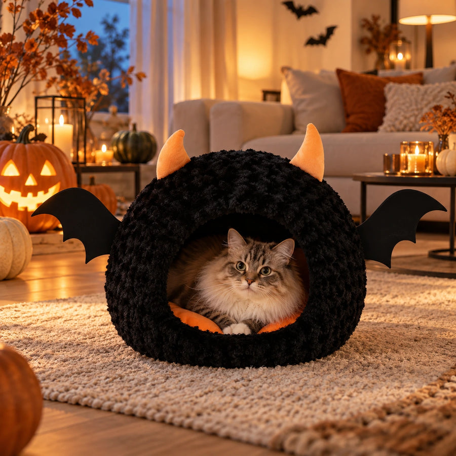 Cocon chauve-souris Halloween pour chat — Flaggermus