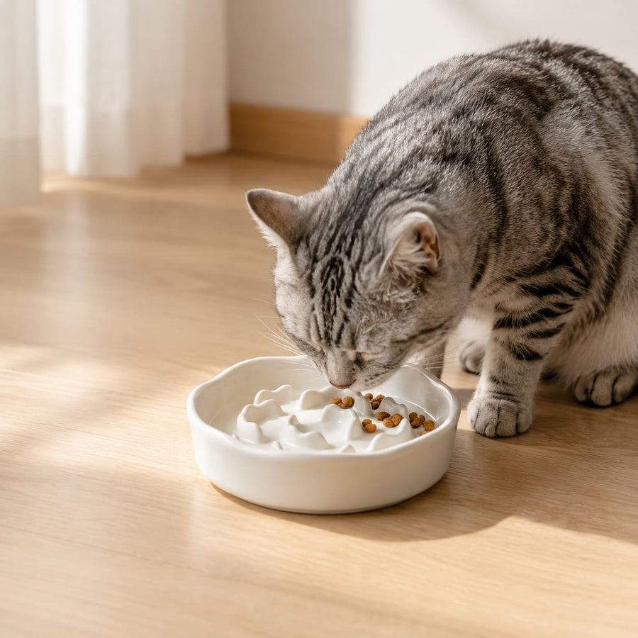 Gamelle anti-glouton céramique chat — Ro