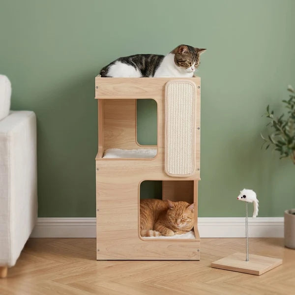 Meuble arbre à chat design bois — Ek