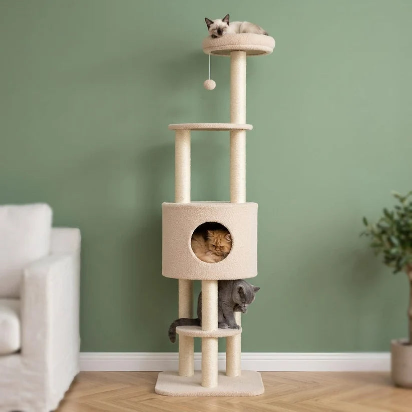 Arbre à chat design scandinave 148cm — Lund