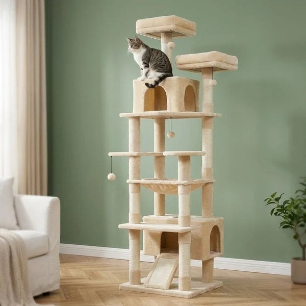 Arbre à chat très haut beige — Bok