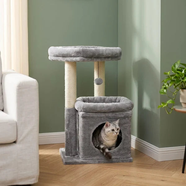 Arbre à chat design gris compact — Sten
