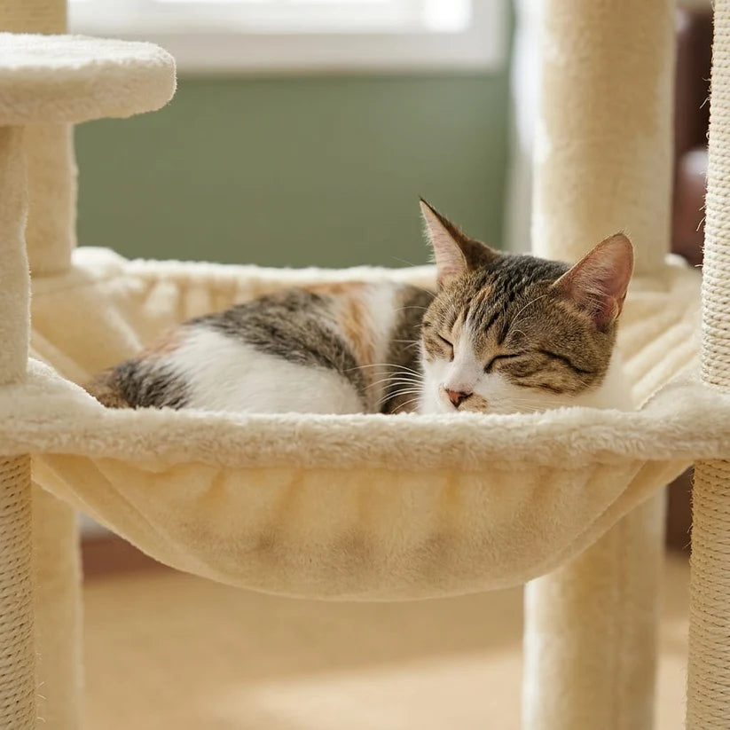 Grand arbre à chat beige 5 niveaux — Asp