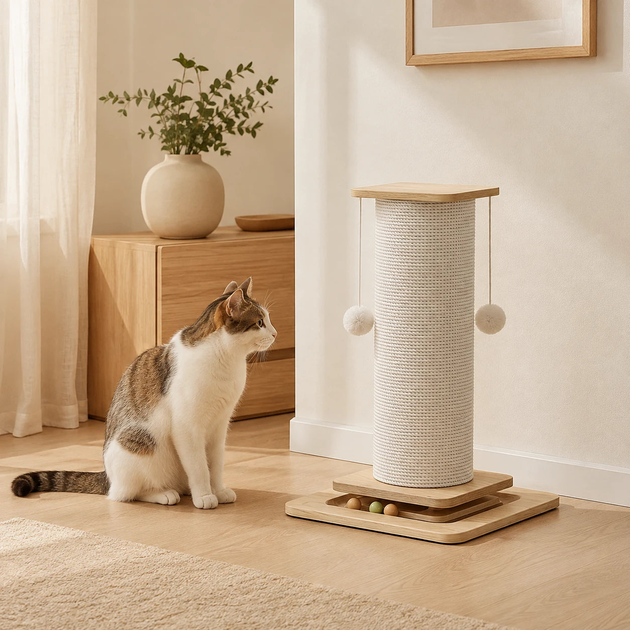 Griffoir vertical compact en sisal — Pinn