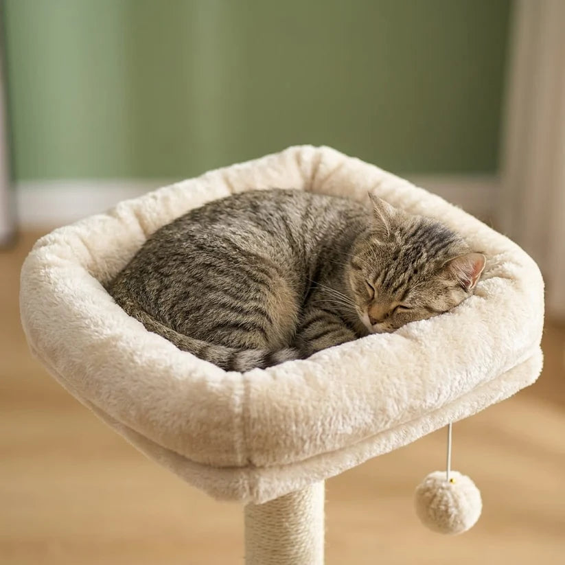 Arbre à chat bois beige 130cm — Lönn