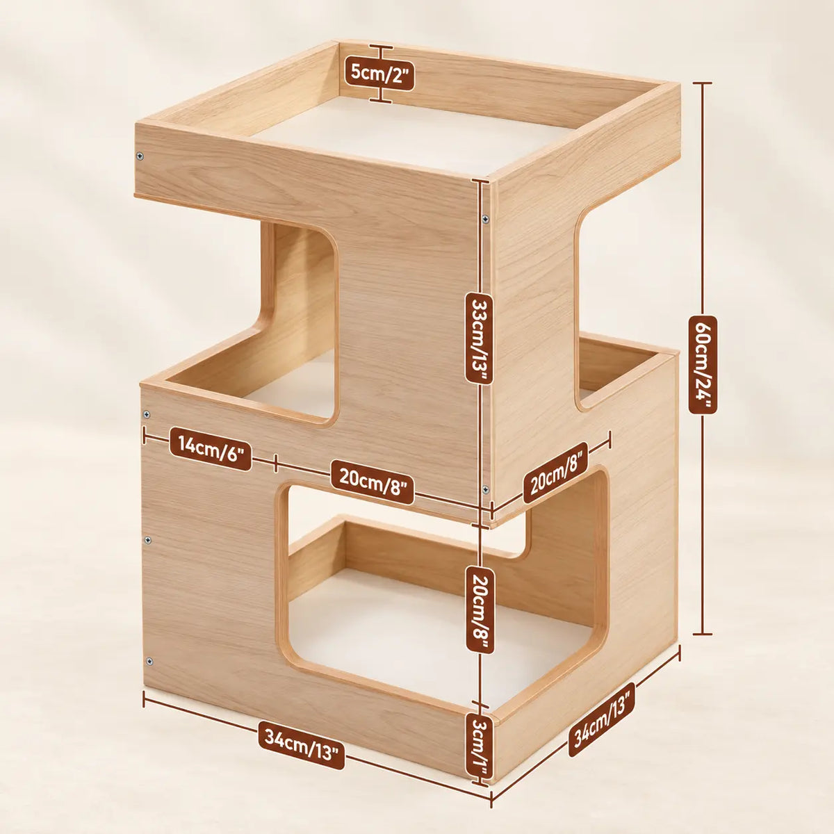Dimensions — Dimensions du meuble arbre à chat Ek