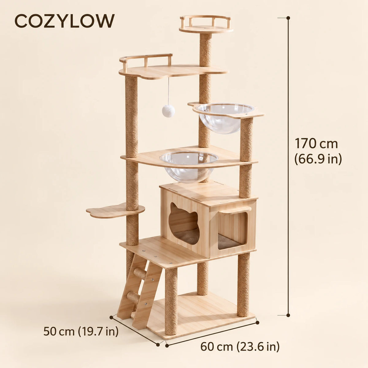 Dimensions de l’arbre à chat Gran