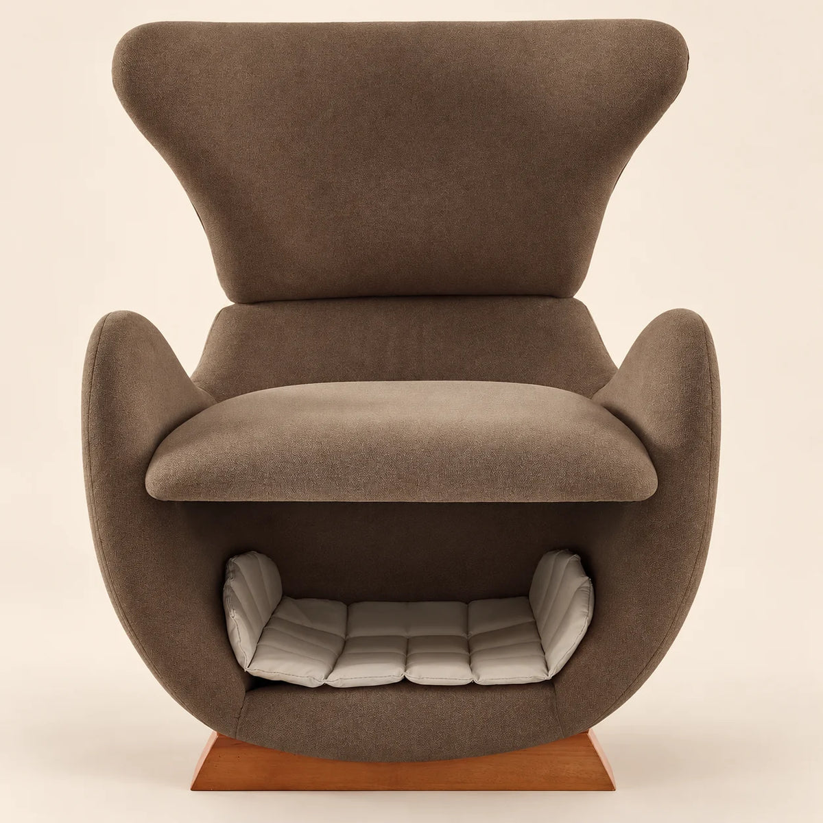 SAMMEN CAFÉ COZYLOW — fauteuil café avec niche intégrée pour animal, photographie de face