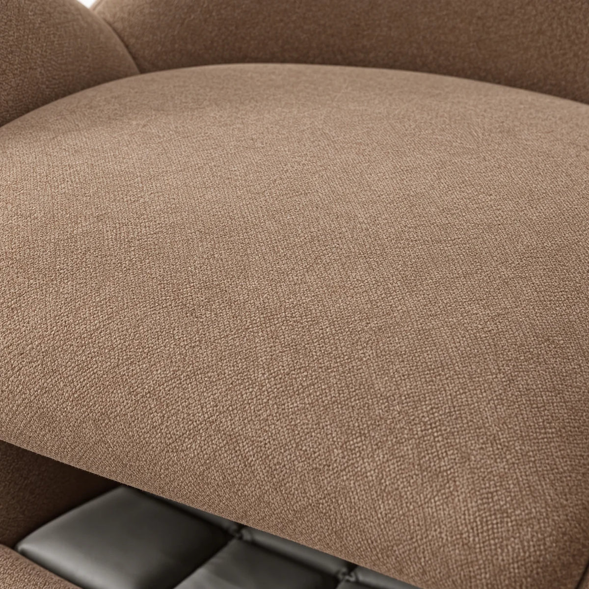 SAMMEN CAFÉ — photographie rapprochée de la matière textile du fauteuil et des finitions