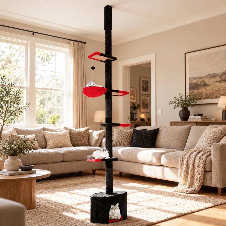 Arbre à chat gothique sol-plafond 245–300 cm — Mørk